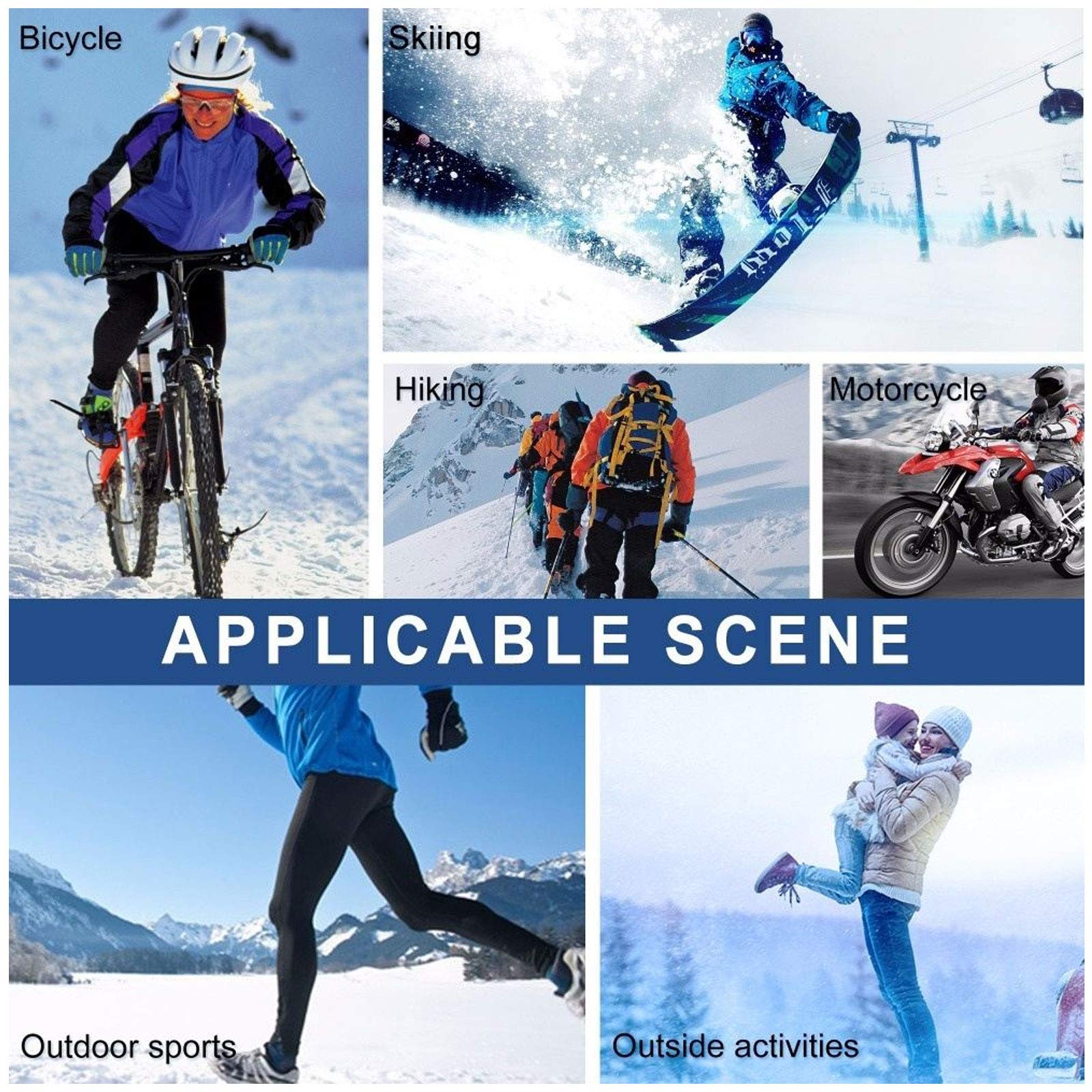 NANANA Calze Riscaldate Ricaricabili, Calze Riscaldate per Sci Invernali, 3.7v 2200mah Calze Riscaldate Ricaricabili, Tre Livelli di Calore, per Ciclismo, Pesca, Trekking, Campeggio(35-55℃),Grigio