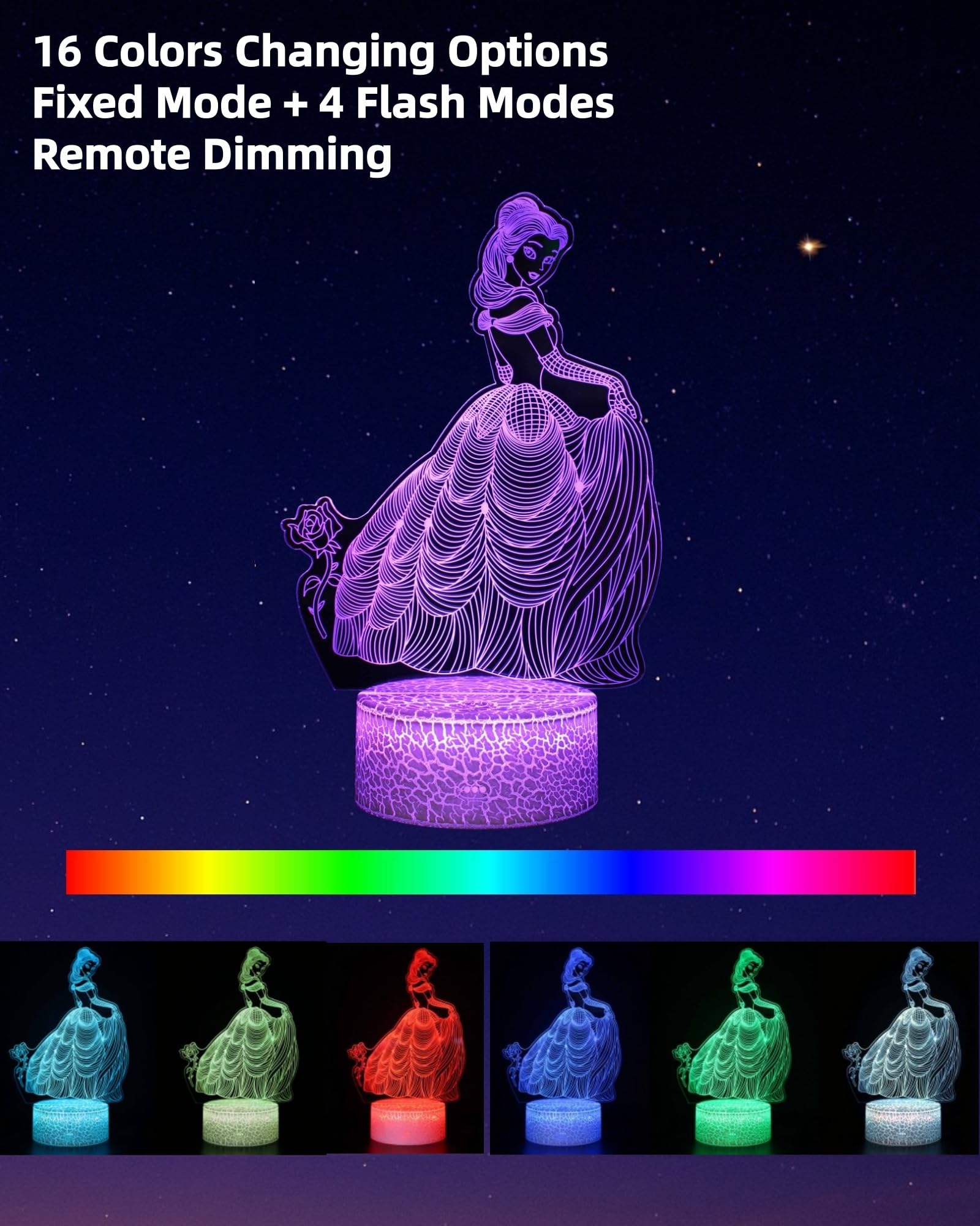 Amazon.com: Kenmaca Night Light Princess Castle for Girls Bedroom