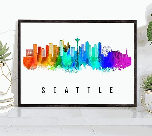 Vista 143 de Póster de Atlantic City Skyline New Jersey, pintura de paisaje urbano de Atlantic City, póster de Atlantic City New Jersey, impresión de paisaje