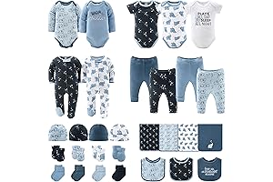 The Peanutshell Newborn Baby Essentials Gift Set (30 Unique Baby Boy Clothes)
