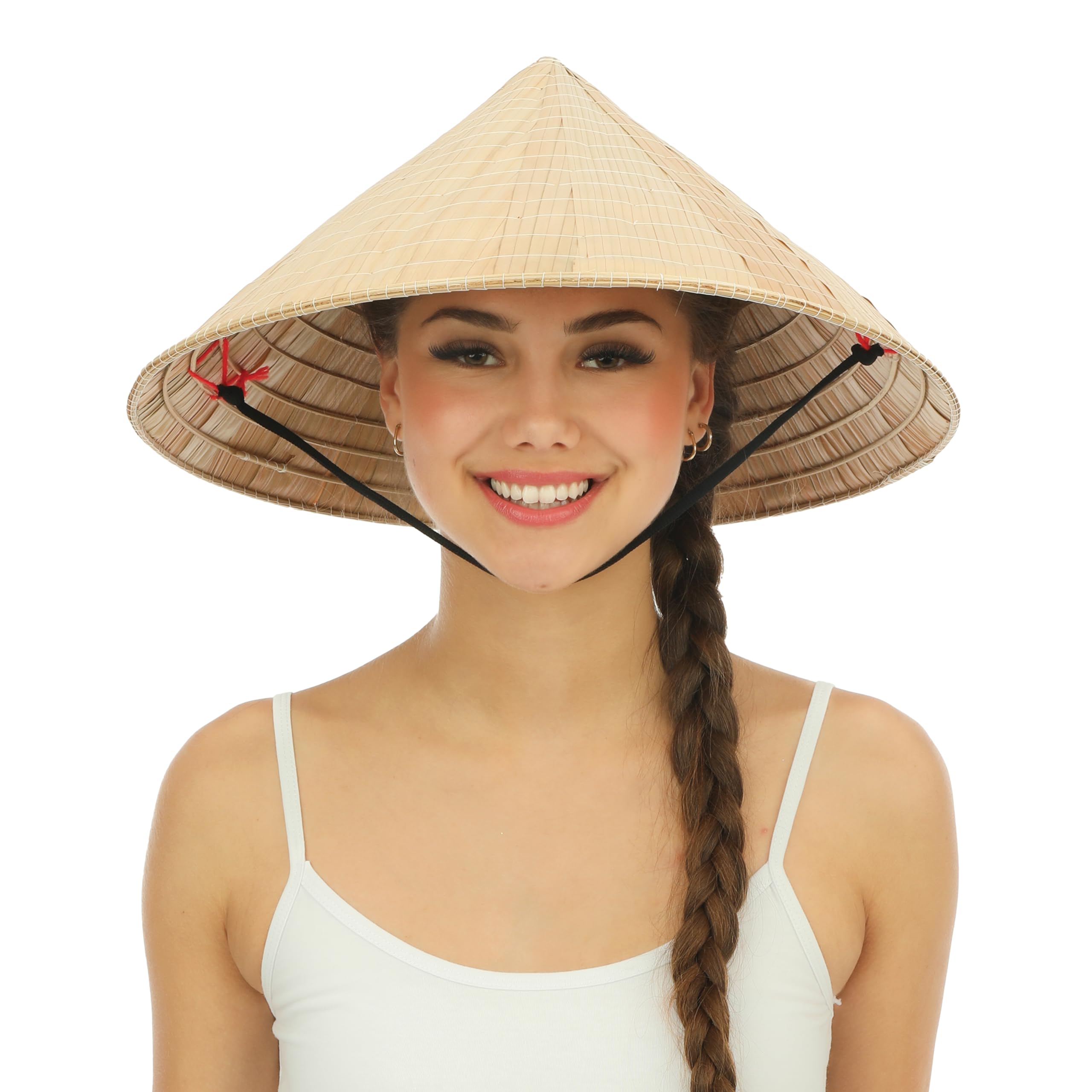 P'tit Clown 34700 - Sombrero de paja vietnamita para adultos, color beige