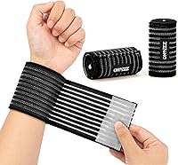Vista 9 de ONTYZZ Vendaje de compresión ajustable para pantorrilla, rodilleras elásticas deportivas para reemplazo de muñeca, codo y tobillo Negro