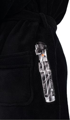Miniatura 4 de Star Wars Darth Vader Albornoz con capucha para hombres y mujeres bata de spa de felpa suave para adultos bata de ducha de forro polar ligero con