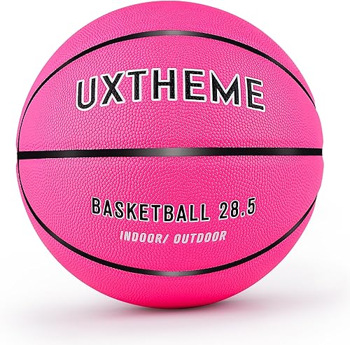 UXtheme Baloncesto 28.5 "PU Cuero Baloncesto Tamaño Oficial 6 Interior y Exterior Mujeres Baloncesto