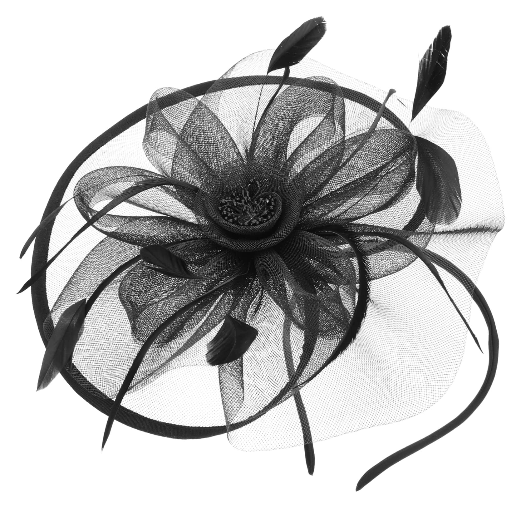 LALAFINA 4pezzi Fascinator Vintage Cerimonie Cappello per Matrimoni Tea Party e Speciali Accessori per