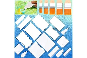 Potchen 30 Pieces Acrylic Paint Pouring and Swipe Painting Kit