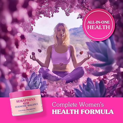 Miniatura 8 de Seraphina Probióticos vaginales 2 en 1 para mujeres + equilibrio hormonal 90 cápsulas de cuidado femenino completo, PMS y salud del tracto