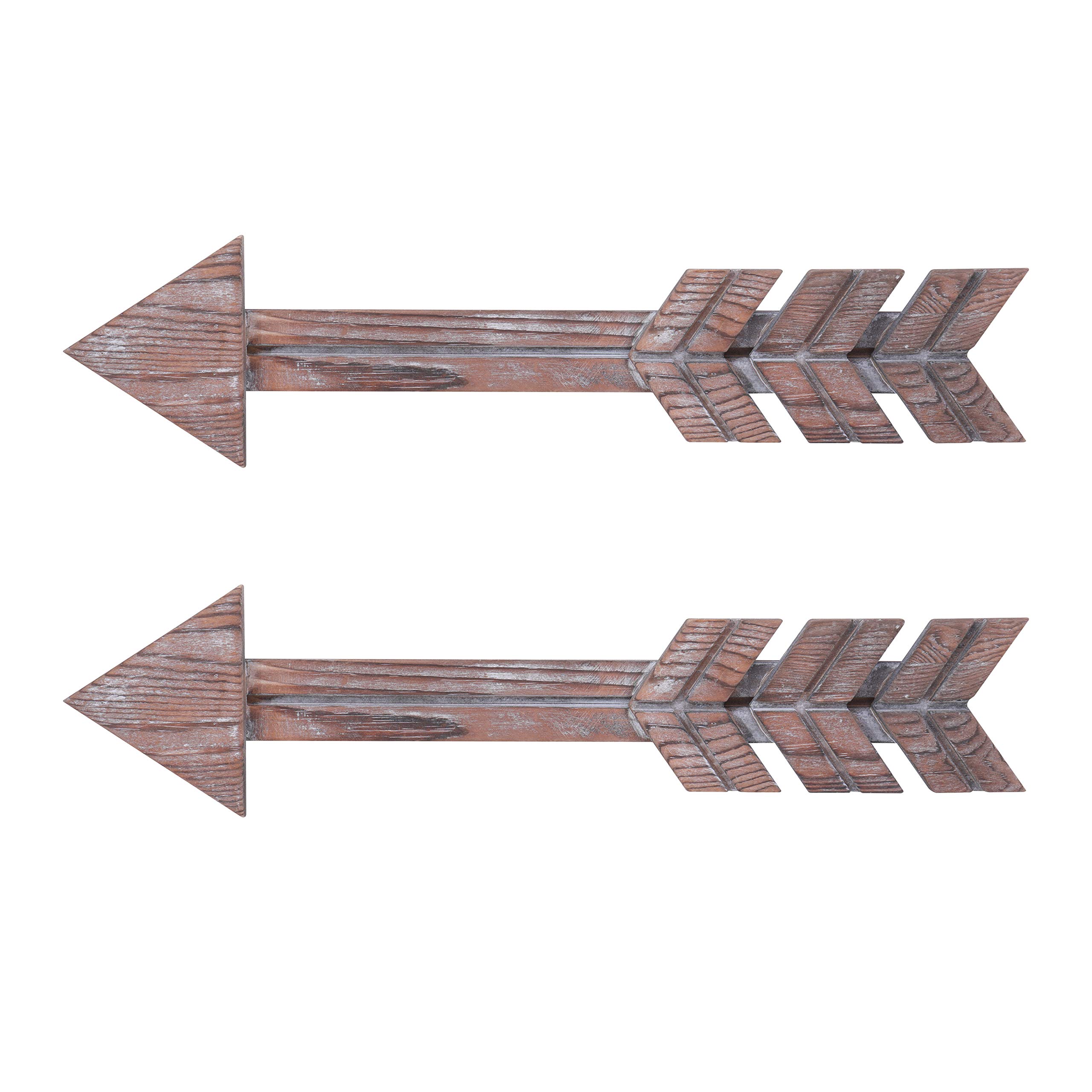 Buy ZH & ART Arrow Wall Decor Set of 2, Rustic Wood Hanging Arrow Sign