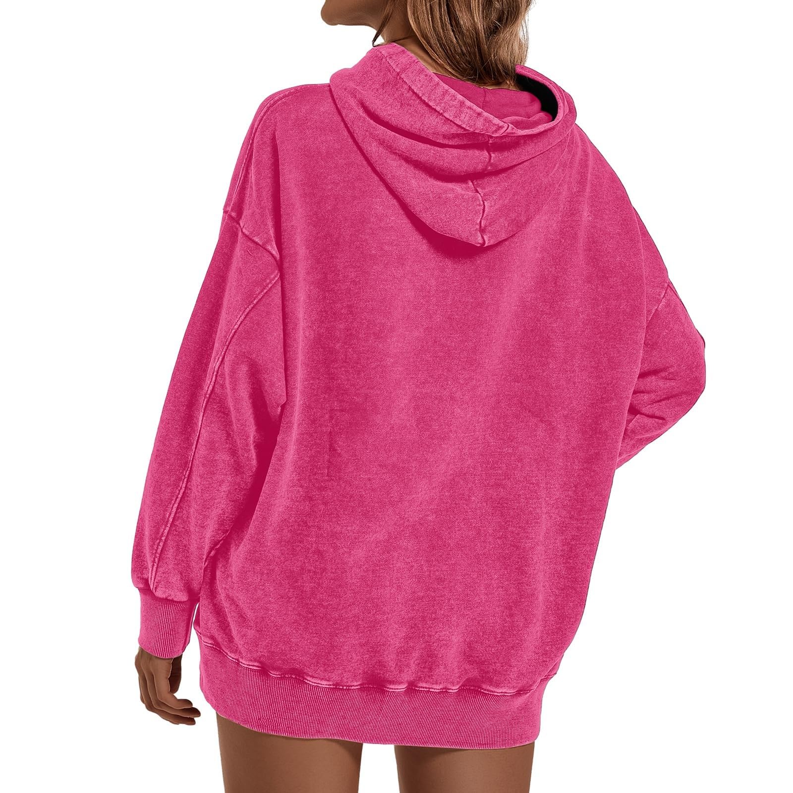 Sudaderas Mujer con Capucha Sudaderas con Capucha Oversized para Mujer Liso Acogedor diseño Holgado con Hombros Top Suelto y Moderno