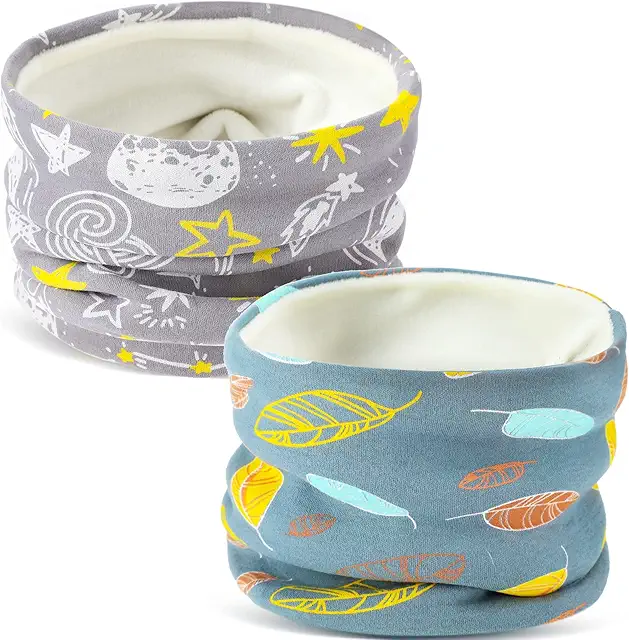 Bufanda de Cuello para Bebé - 2 Pañuelos de Algodón Cálidos y a Prueba de Viento