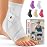 Ankle Brace for Women, Men, Plantar Fasciitis Relief, Achilles Tendonitis Brace for Sprained Foot, Ankle Compression Sleeve with Strap White S