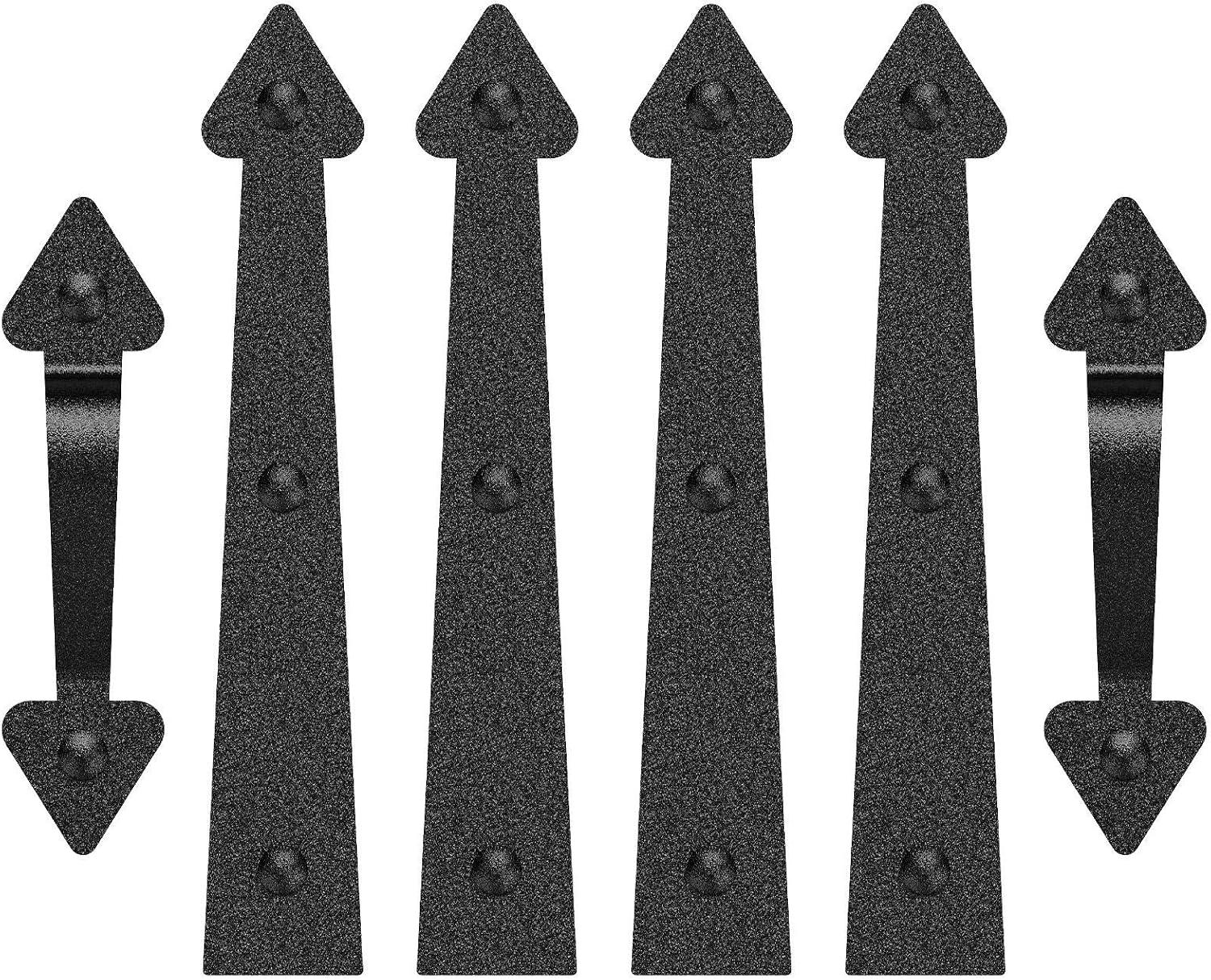 GYMKM Garage Door Magnetic Decorative Hardware Carriage Accents Faux Hinges Handles Hardware Kit (4pcs Hinges +2pcs Handles)