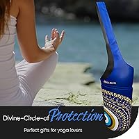 Vista 4 de Millenti Bolsa para esterilla de yoga manos libres, elegante diseño reversible con cremallera para teléfono, billetera y llaves, bolsillo lateral