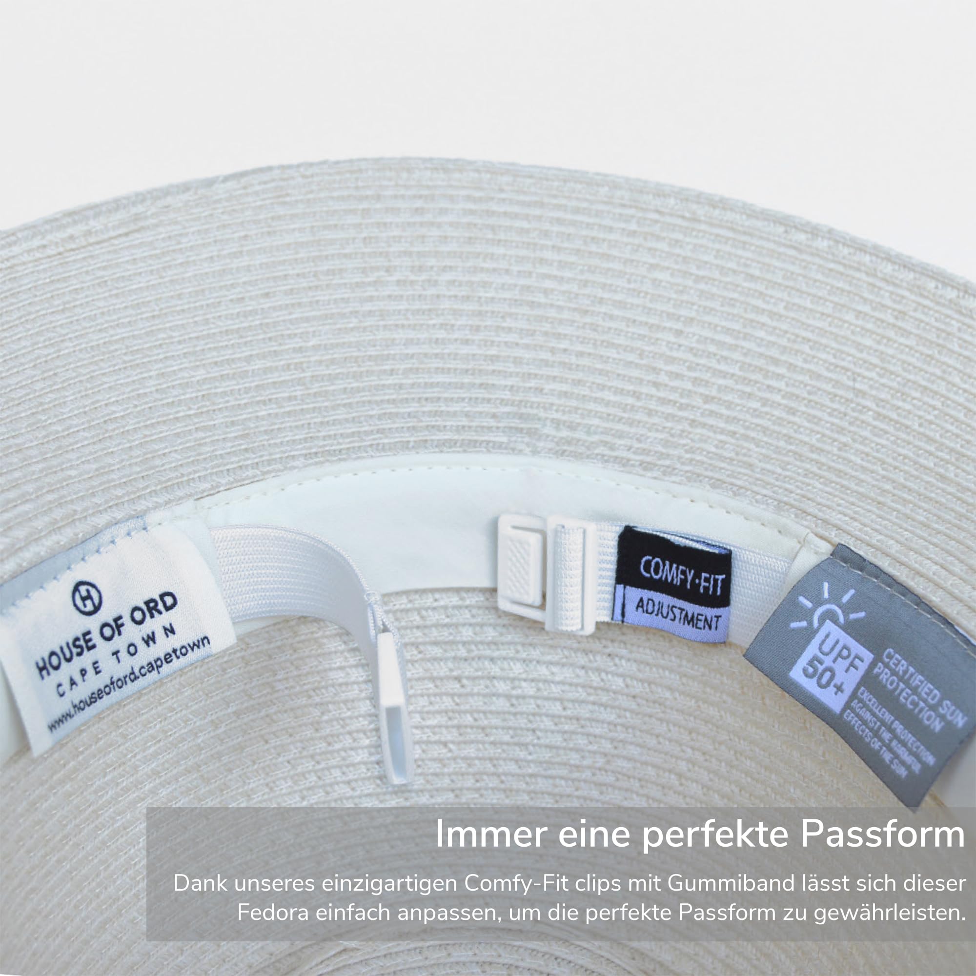 Naledi Fedora Damen Sonnenhut mit UV Schutz Größe einstellbar - 4 Farben