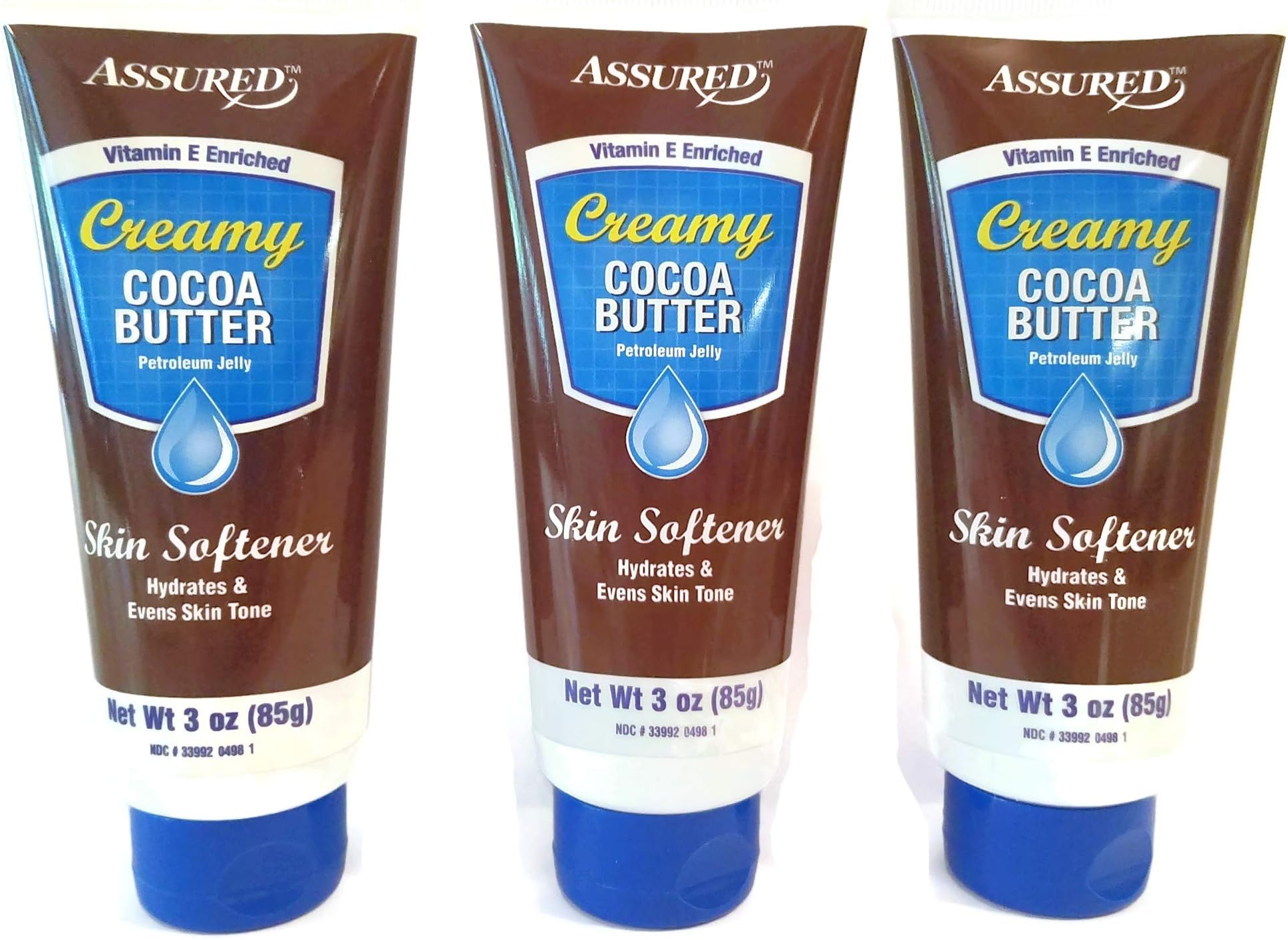 Creamy Cocoa Butter Petroleum Jelly Vitamin E Enriched, 3 oz (Pack of 3)