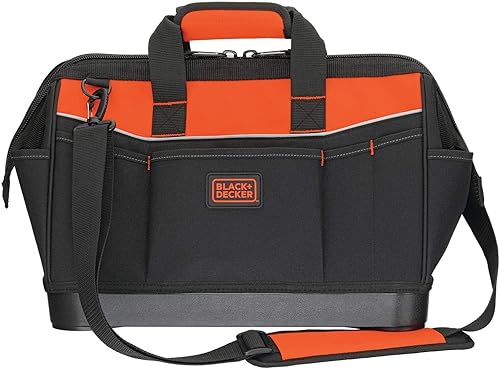 Miniatura 5 de BLACK+DECKER Accesorio de sierra recíproca para taladro inalámbrico con bolsa de herramientas con cremallera de boca ancha de 16 pulgadas (BDCMTRS y
