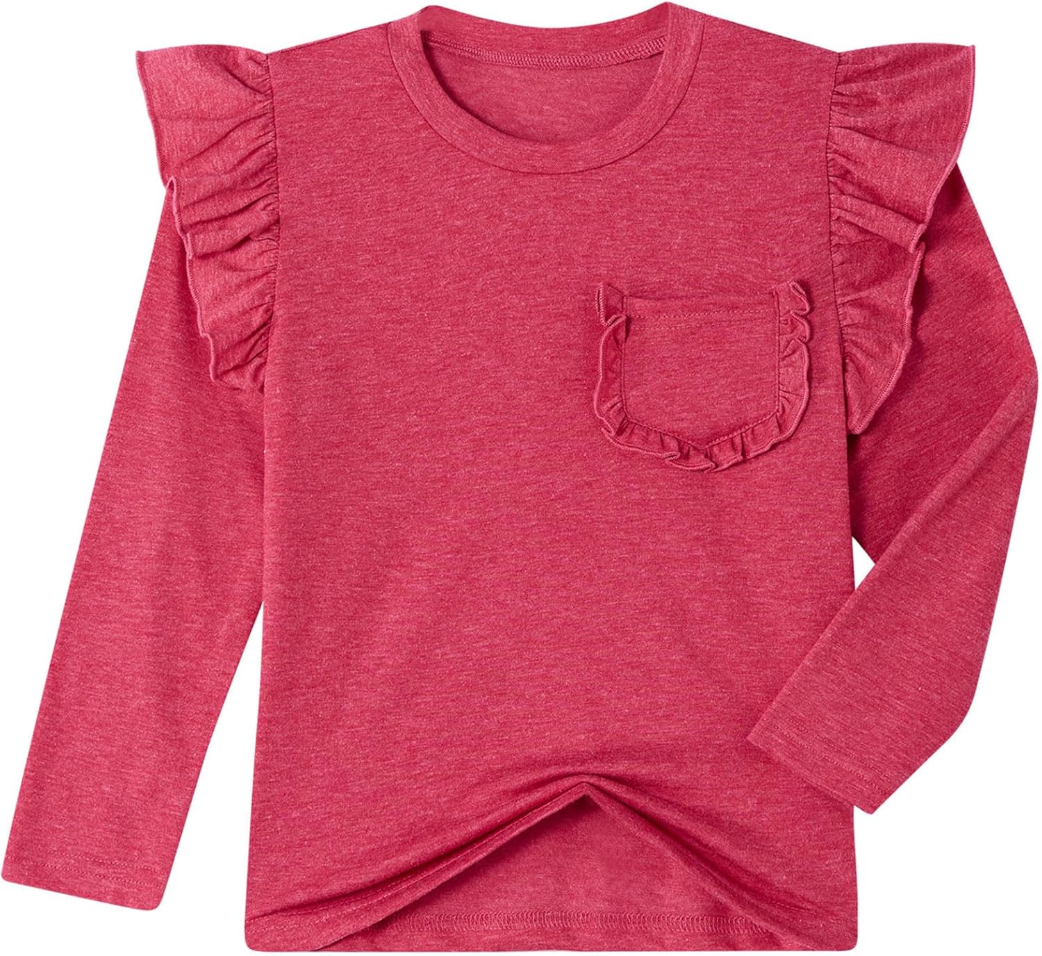 LIFAky Toddler Long Sleeve Fall Shirts for Girls Size 3-7 with Ruffle Top