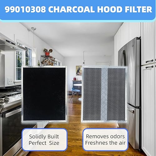 Miniatura 5 de S99010308 Filtro de repuesto de carbono compatible con Broan QS WS BPSF30 GE WB02X10707 Filtros de carbón para campana extractora sin conductos de