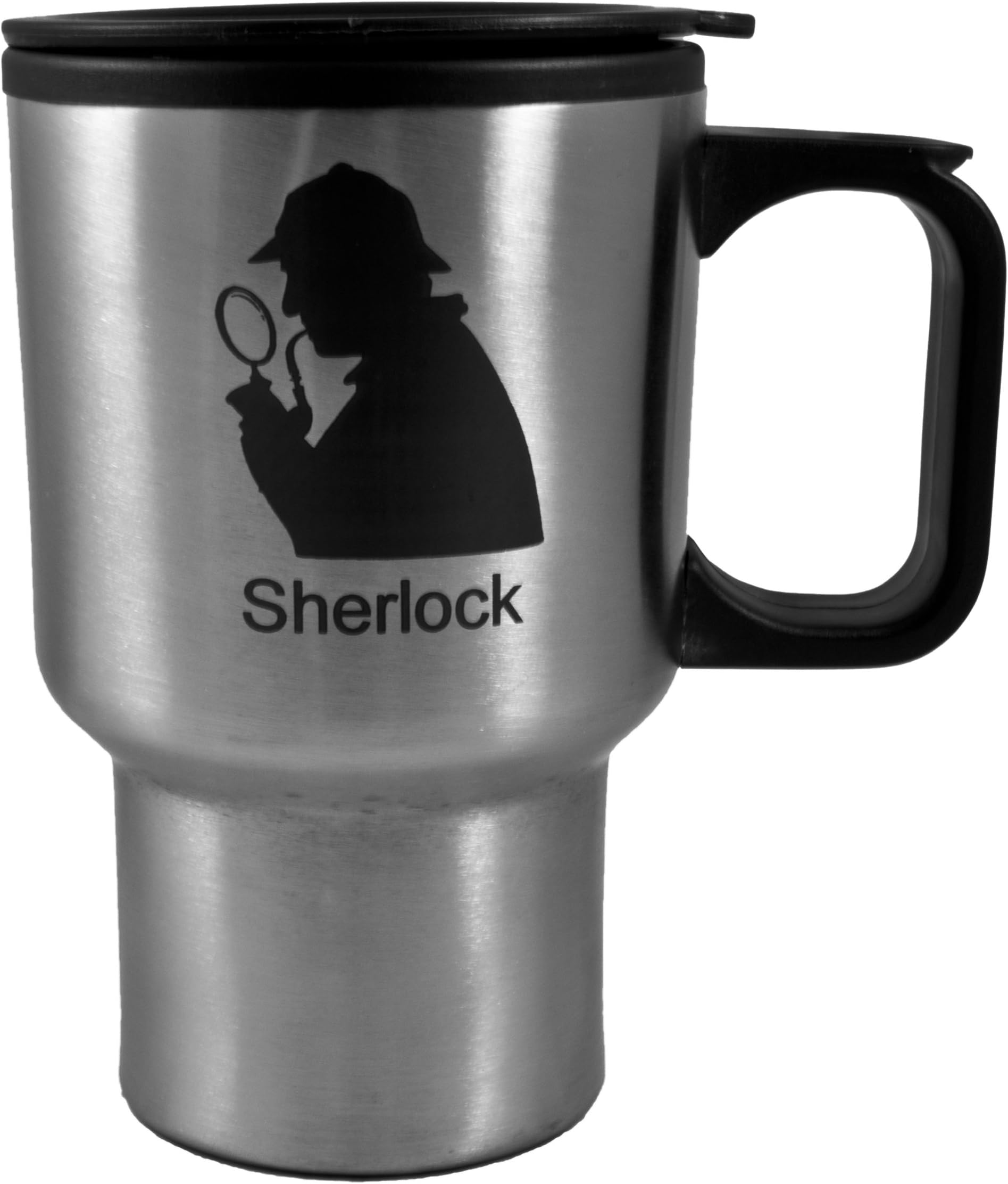 14oz Sherlock stainless steel mug W/Handle