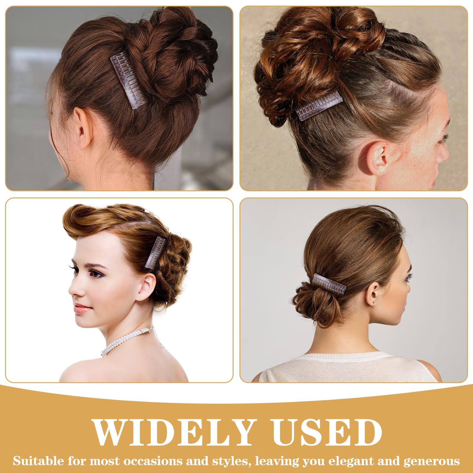 Peine para el pelo de 9 piezas para enganchar, peine lateral francés, peine de plástico pequeño, peine de giro francés, pinzas para el cabello con dientes para accesorios para el cabello