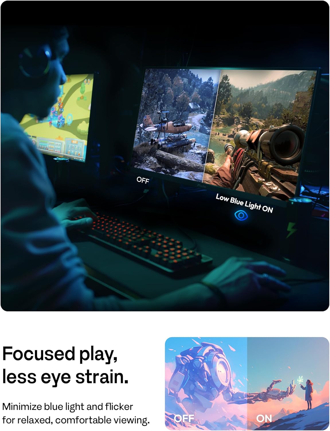 Pixio PX257 Hayabusa 24.5 inch (24 inch / 25 inch Equivalent) 300Hz Refresh Rate FHD 1080p Resolution Fast IPS Panel 1ms GTG Response Time Gaming Monitor