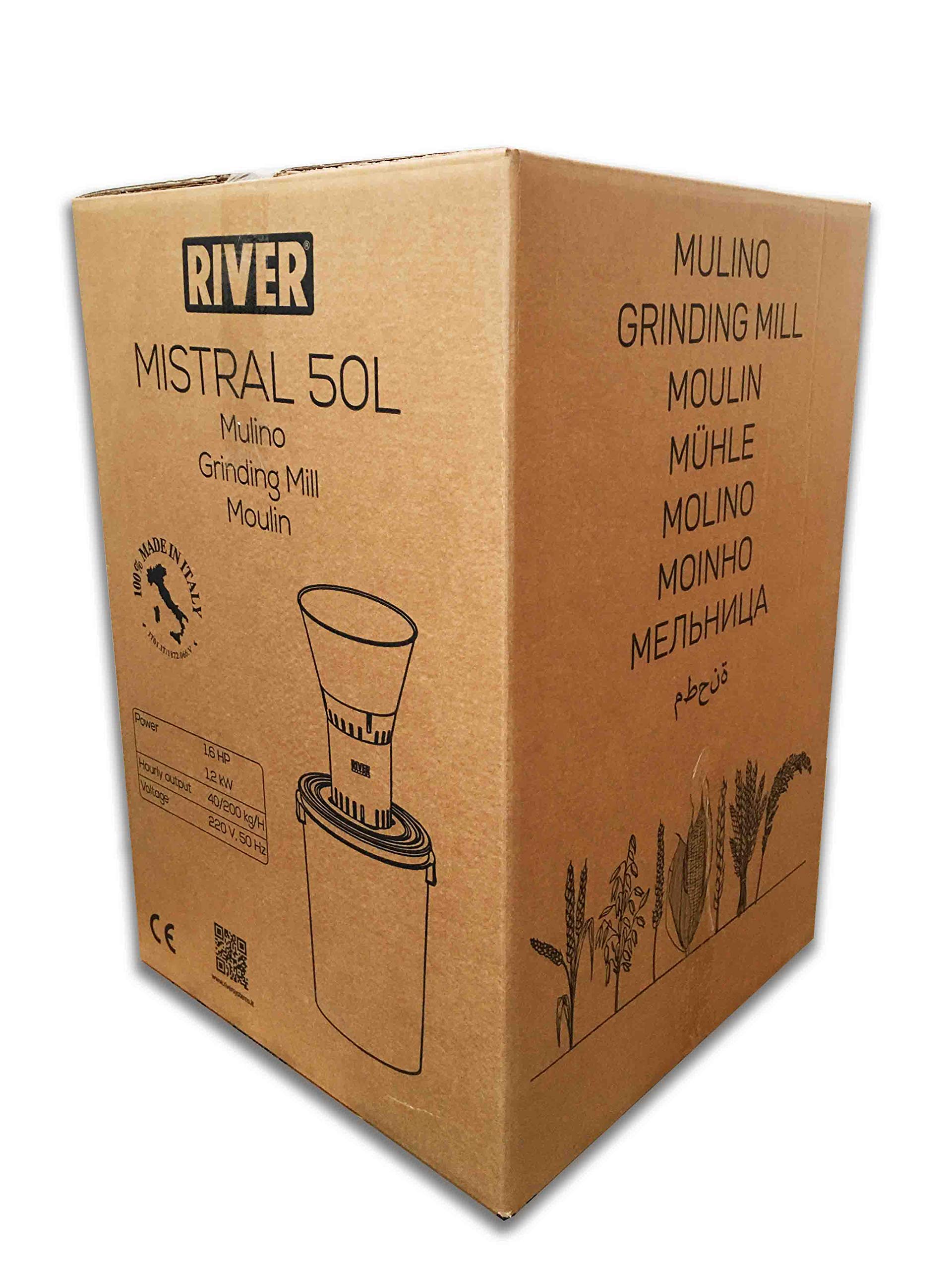 MISTRAL MOLINO ELETTRICO 50 LT MULINO PER MACINARE CEREALI RIVER SYSTEMS