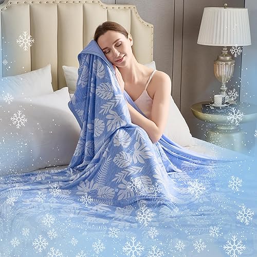 Miniatura 1 de VK VKLIVING Q-Max - Manta refrescante para durmientes acalorados, transpirables de verano Q-Max 0.5 Arc-Chill para sudores nocturnos, mantas