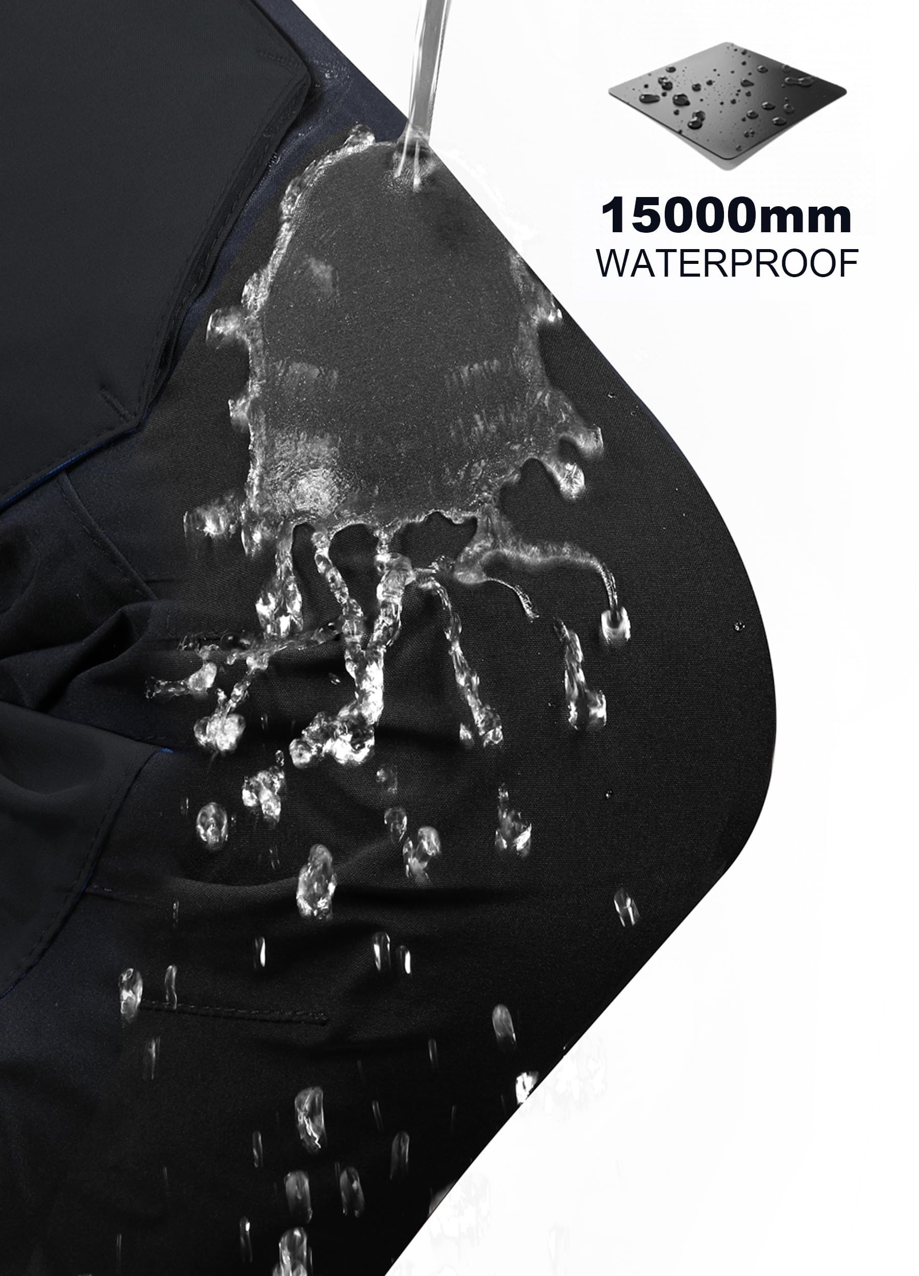 ATLASLAVA Hose Herren Wanderhose Wasserdicht Trekkinghose Atmungsaktiv Outdoorhose Männer zum Outdoor-Aktivitäten und Außenarbeiten S-XXL