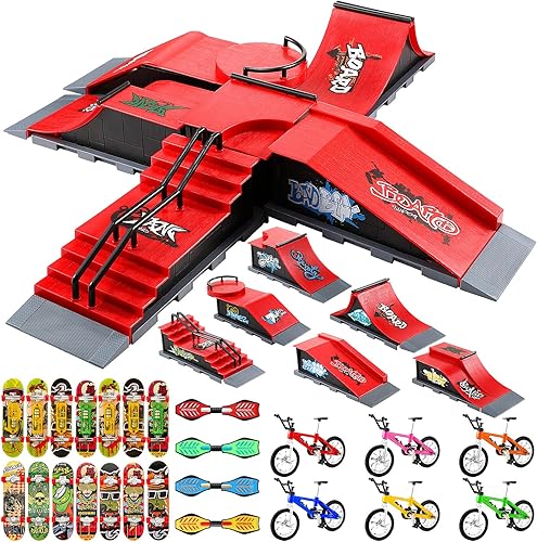 Juego de 45 rampas de diapasón 6 en 1 para dedos de monopatín rampa para dedos y bicicletas accesorios de herramientas y mini patinetas LED para disponible en Yaxa Colombia