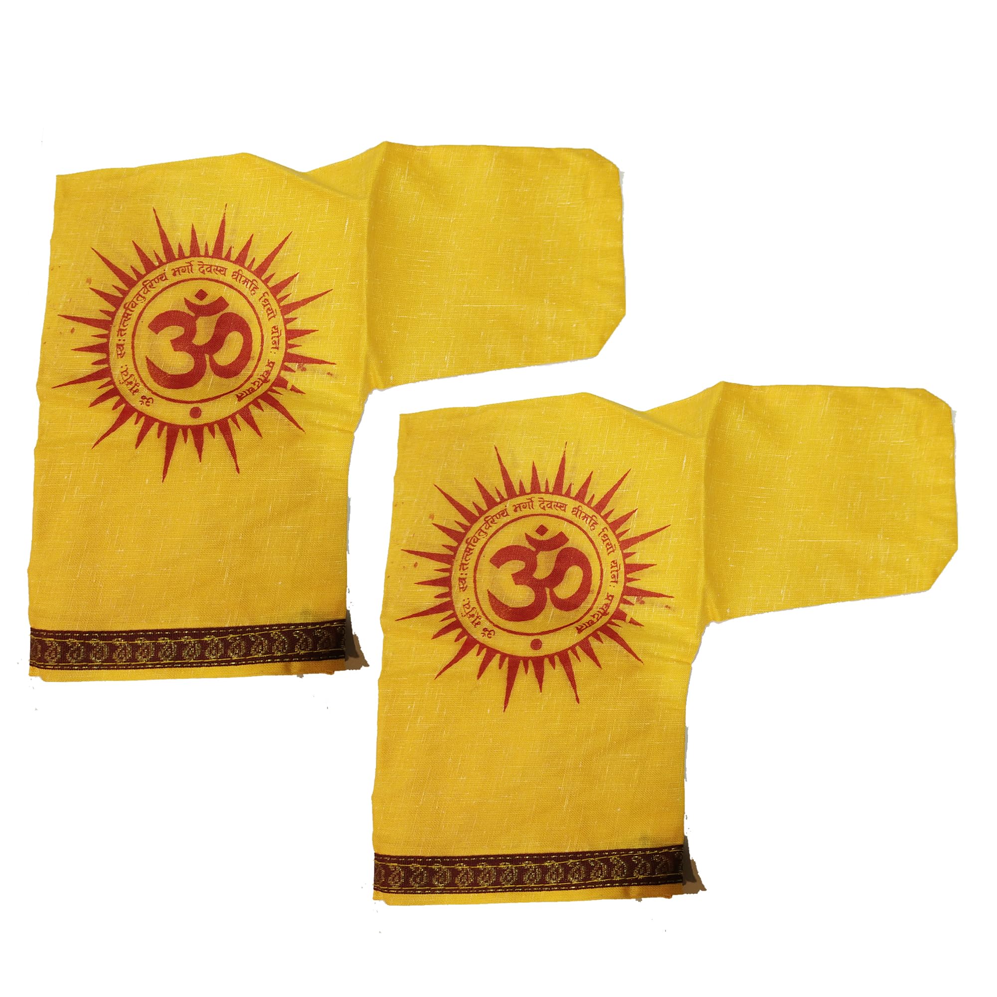 AYOSHRI Om Print L Shape Gomukhi Japa Mala Jholi Yellow Chanting Cotton Bag for Jaap Combo Pack of 2 (L-Shape (2Pcs))-picture-11