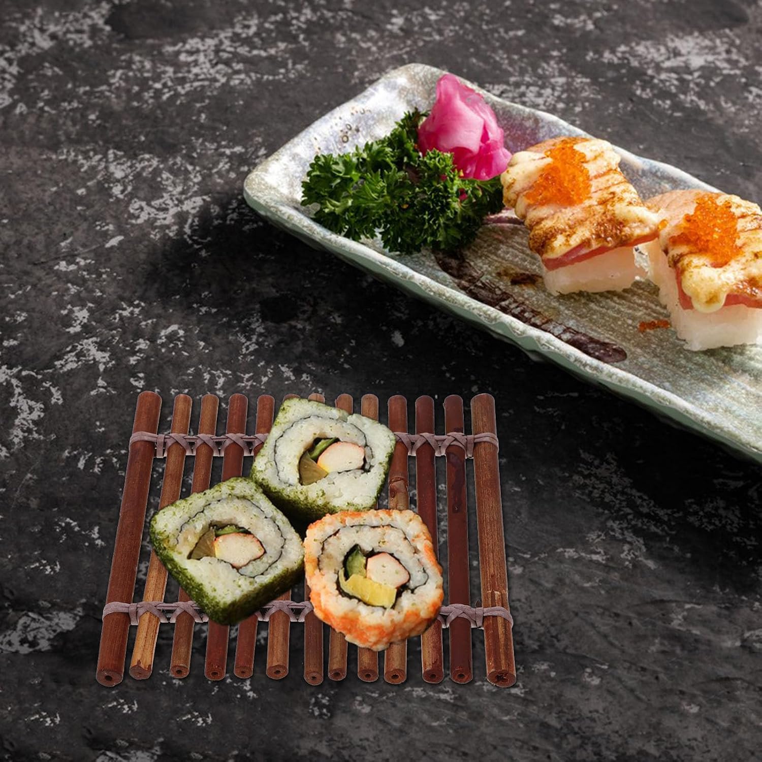 Japanese Style Sashimi Plate for Sushi Decoration, Useful Sushi Plate with Vivid and Delicate Design, for Restaurant and Landscape Decoration
