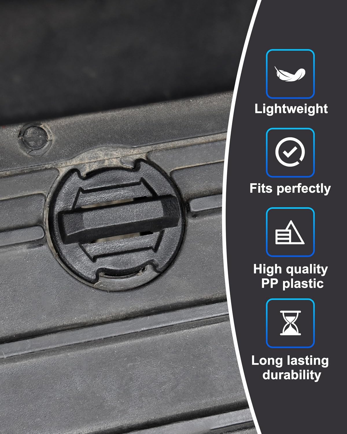 Floor Drain Plug Trap Seal for CFMOTO UFORCE 600 1000 / ZFORCE 800 950 2020-2023, Black Drain Cover Panels Twist Drain Plug Body Rocker Panels(Replace# 5BY0-042032, 4PCS)