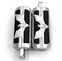 Vista 1 de XKMT - Estriberas cromadas con forma de halcón de águila para 1984-2015 Universal H-D Road King, Street Glide, CVO Softail, Dyna Fat Bob, Dyna Super