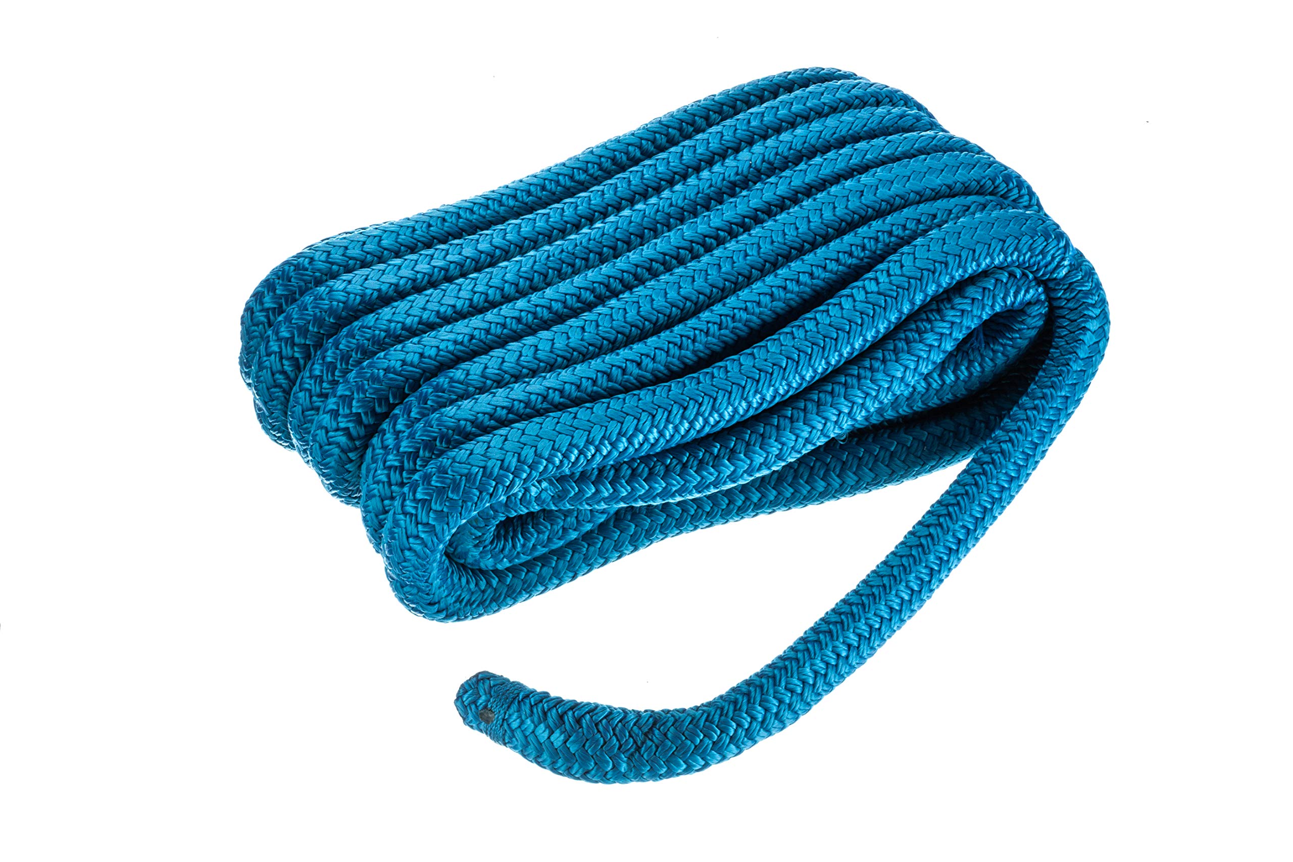 Seachoice Double-Braid Nylon Dock Line w/Eye Splice, Pre-Shrunk, Heat Stabilized, 3/4 in. X 25 Ft., Blue