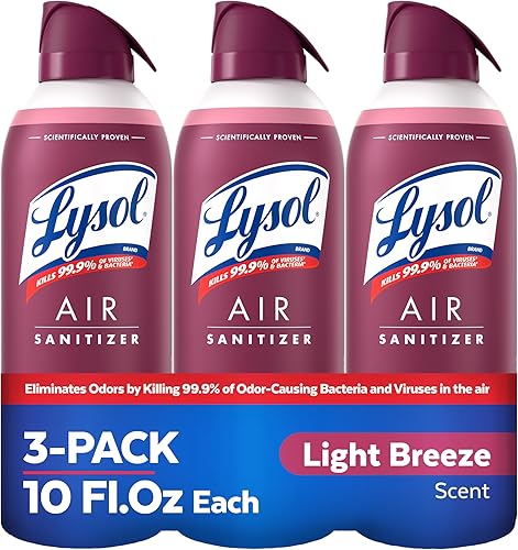 Miniatura 6 de Lysol Spray desinfectante de aire con eliminador de olores bacterianos para el hogar y la oficina, aerosol de aire desinfectante, alternativa a