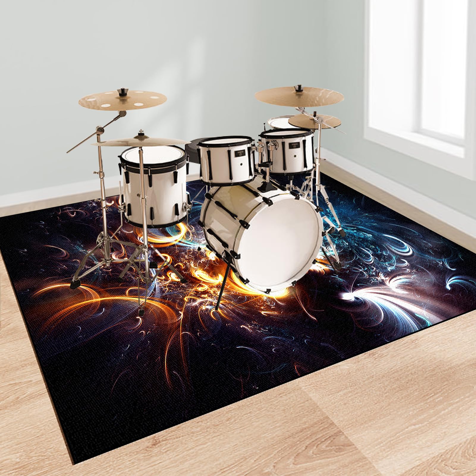 150 x 120 cm, dywan perkusyjny, wygłuszający, antypoślizgowy, dźwiękoszczelny, bębnowy, akcesoria do bębnów elektrycznych, zestaw perkusyjny