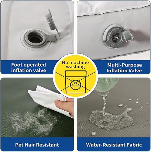 Miniatura 3 de Cama inflable para perros pequeños, para viajes al aire libre, con funda extraíble, cama inflada impermeable para perros de verano con parte