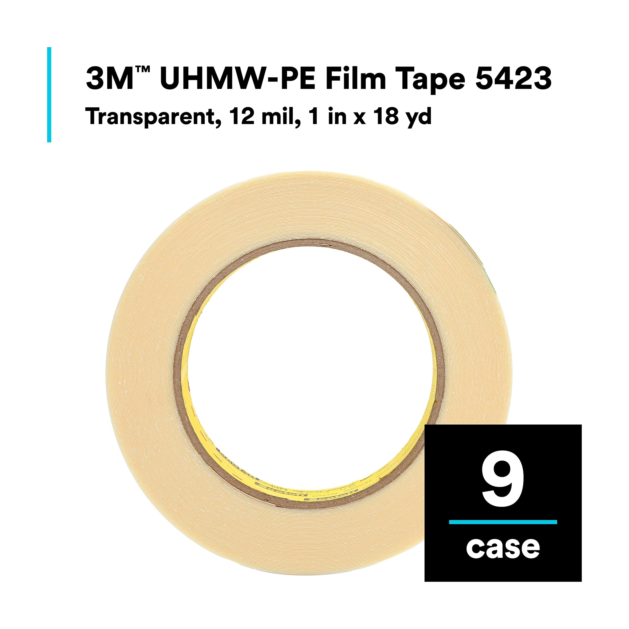 3M UHMW taśma ślizgowa z polietylenu 5423 25 mm x 16,5 m przezroczysta