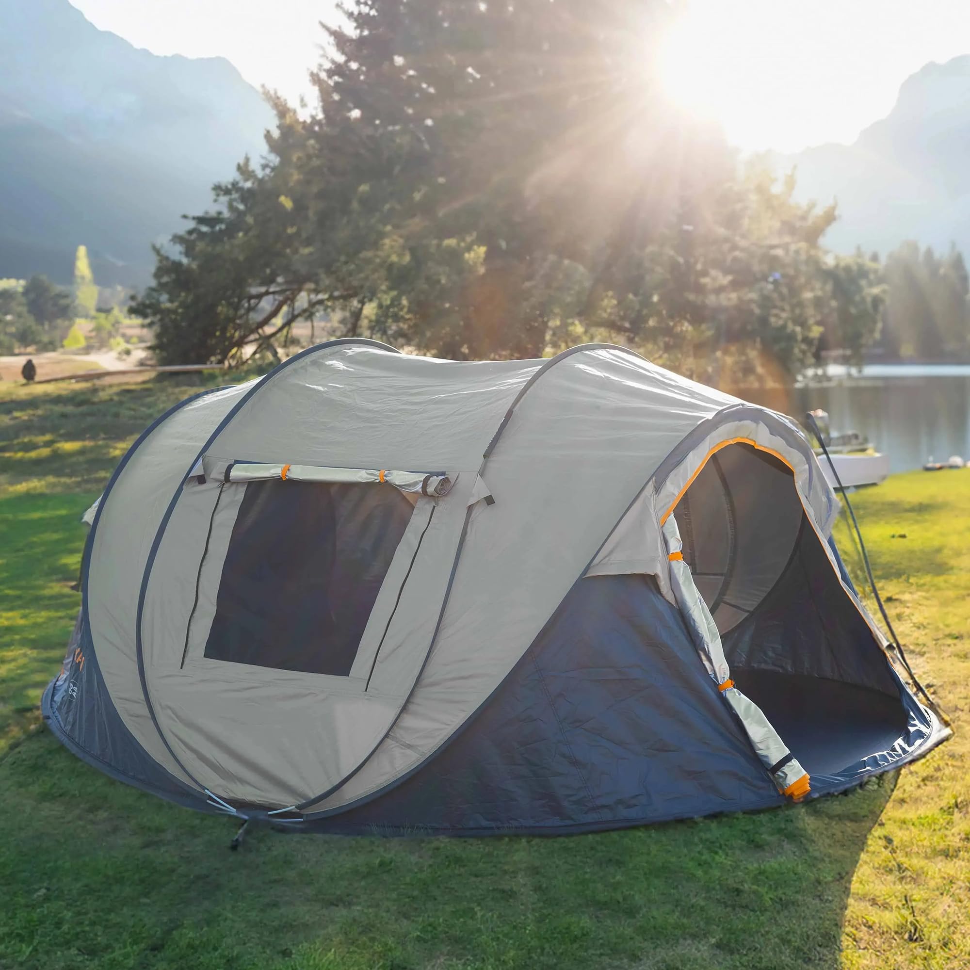 DERYAN Pop-up tent voor 4 personen