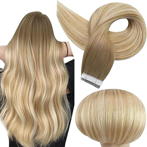 Full Shine Balayage Blonde Tape in Human Hair 6/27/60 Tape