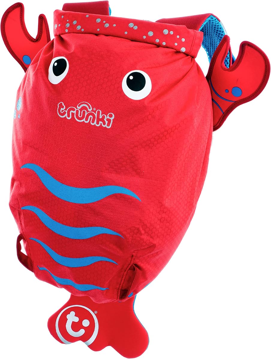 Trunki Kid’s Waterproof Swim & Gym Bag – PaddlePak Pinch Lobster (Red)