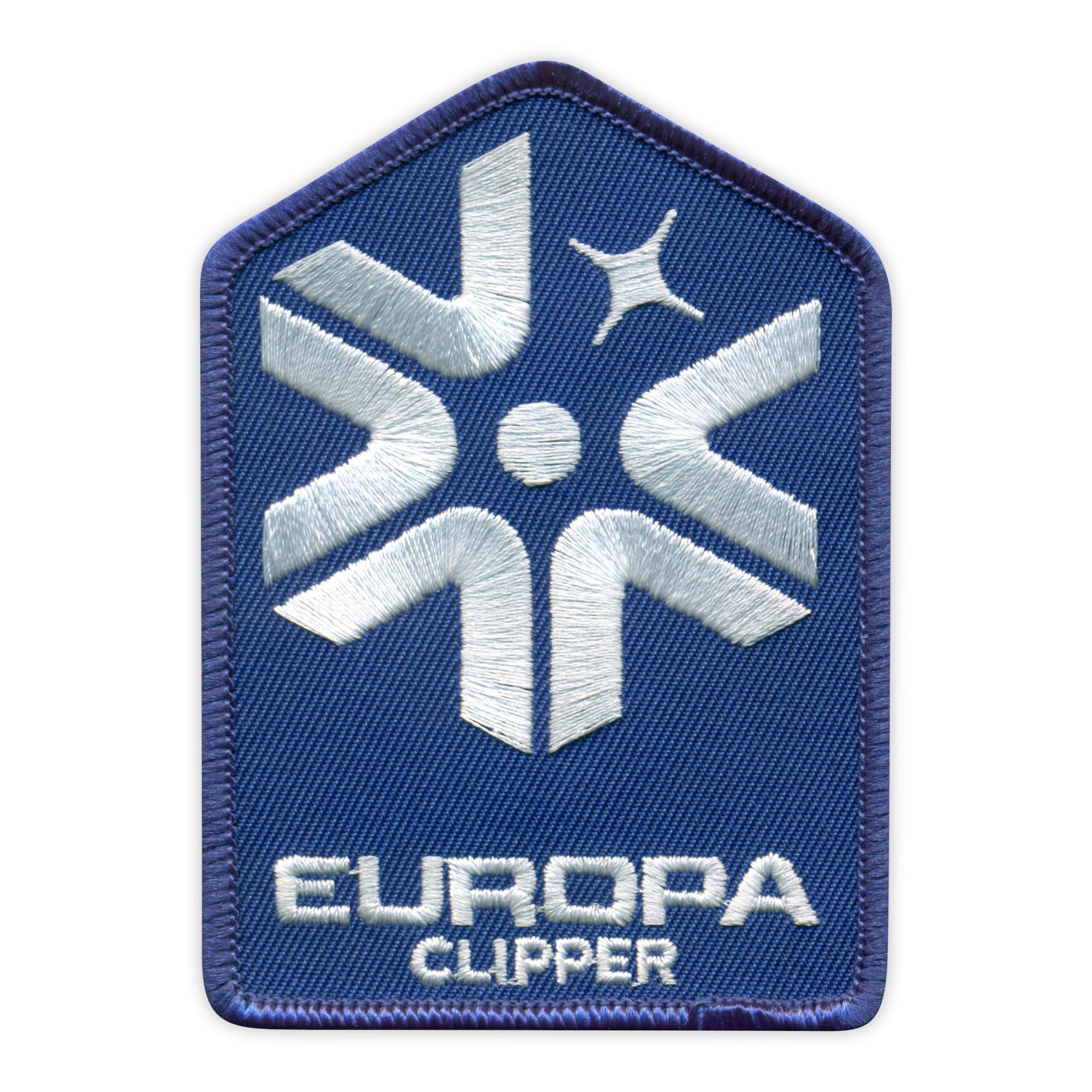 Set di 4 toppe ricamate con logo Patchion Europa Clipper, termoadesivo e termoadesivo