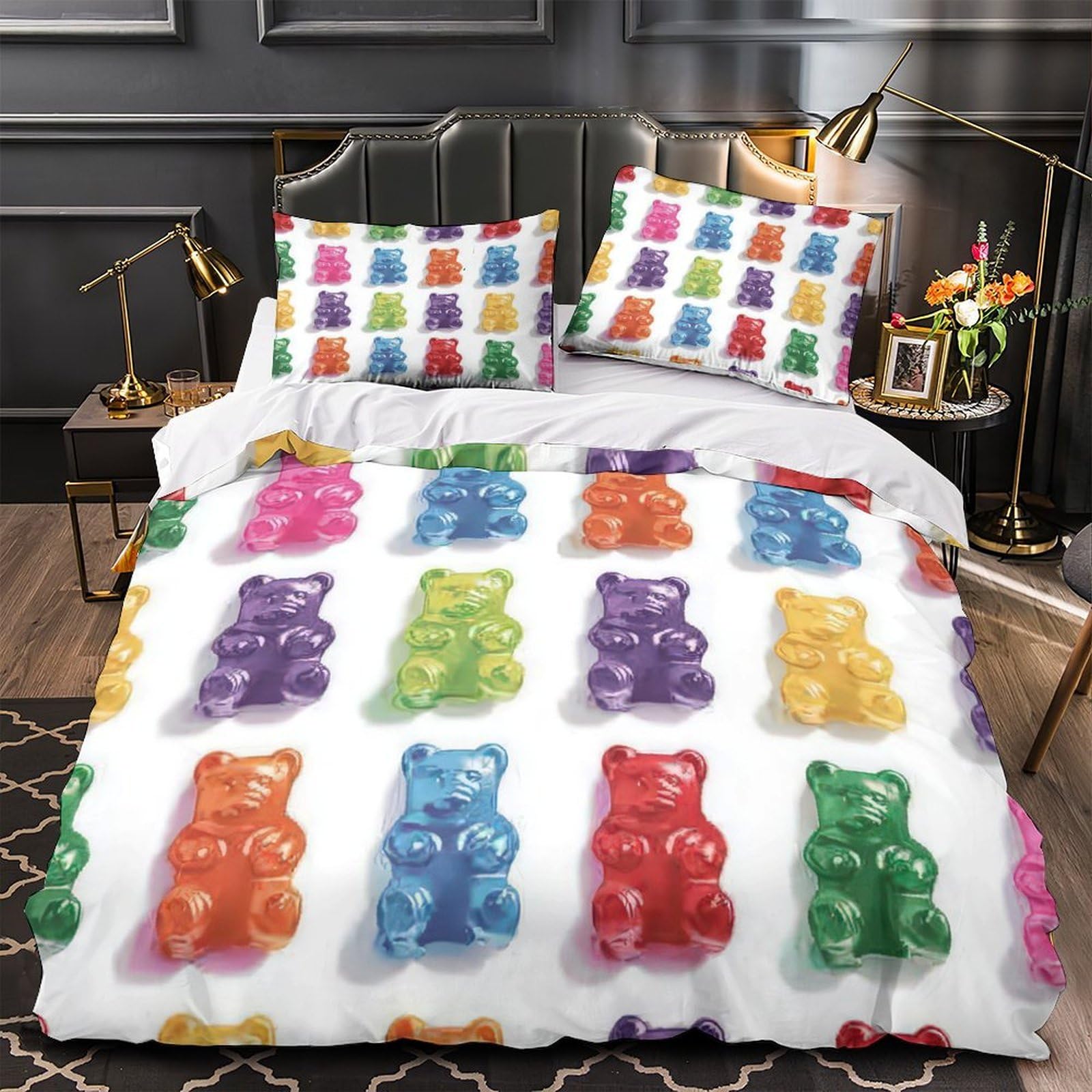 Housse de couette feuilles vertes pour une chambre d'amoureux cocooning