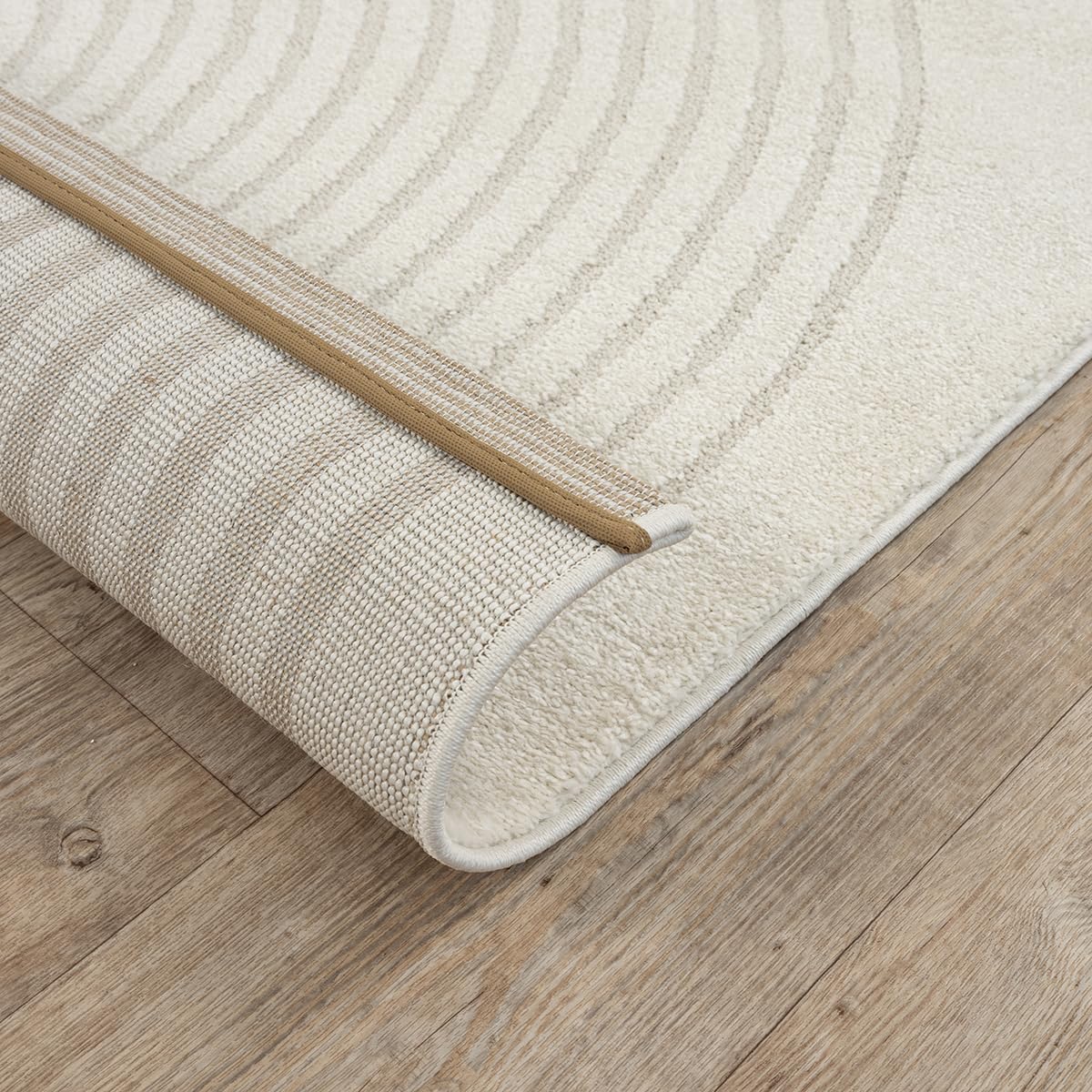the carpet Elisa, tappeto moderno per soggiorno, design geometrico, alta densità di pelo e piacevolmente morbido, crema, 200 x 280 cm