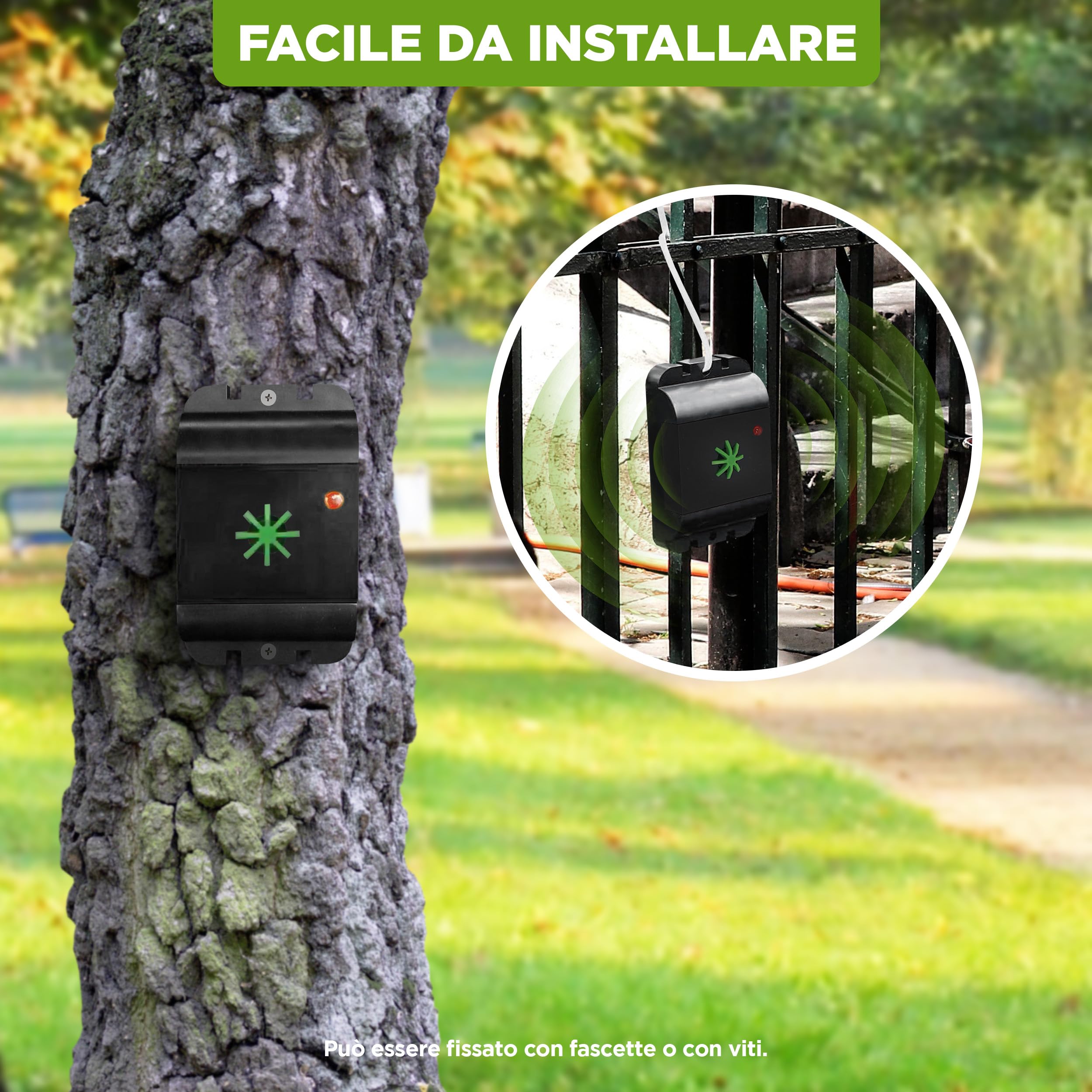 ISOTRONIC repellente animali ultrasuoni gatti cani dissuasore fienile giardino auto garage batteria raggio 40m² 3 pezzi efficace esterno interno protezione difesa mobile impermeabile stop parassiti