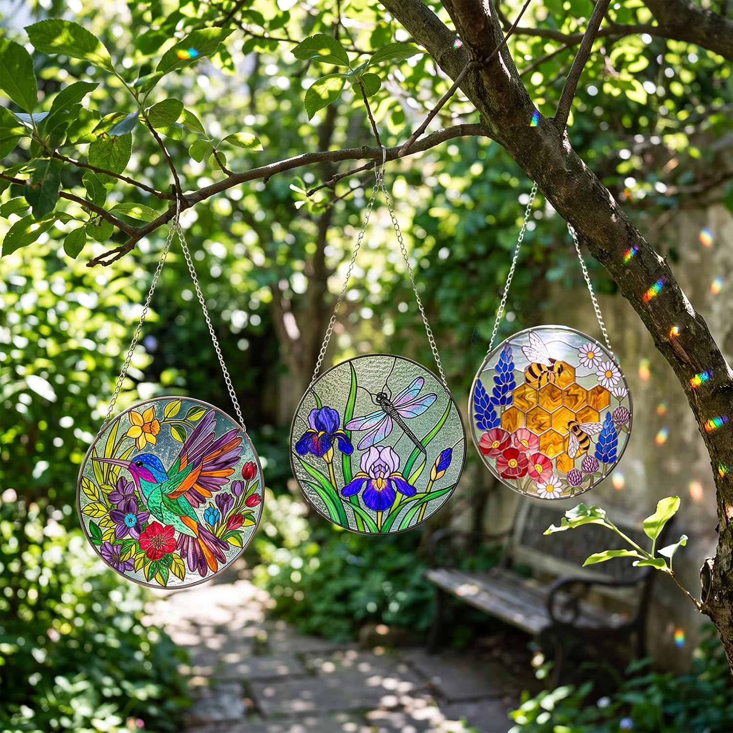 Humyoun 36 Pcs Suncatchers Crafts Kit DIY Paint Art,Insect