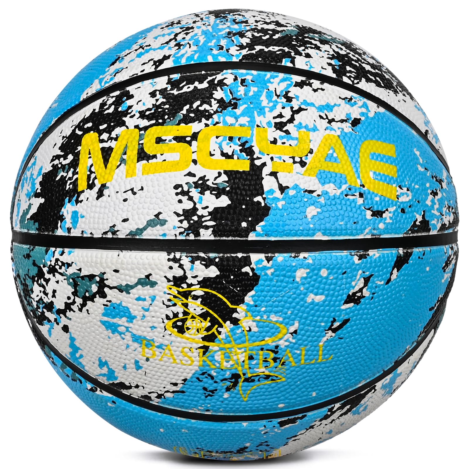 MSCYAE Basketball Size 5, Basketball for Children, Mini Basketball Size 3 Ideal for Youth Children's Hands, Outdoor Basketball (Camou Blue, 5)