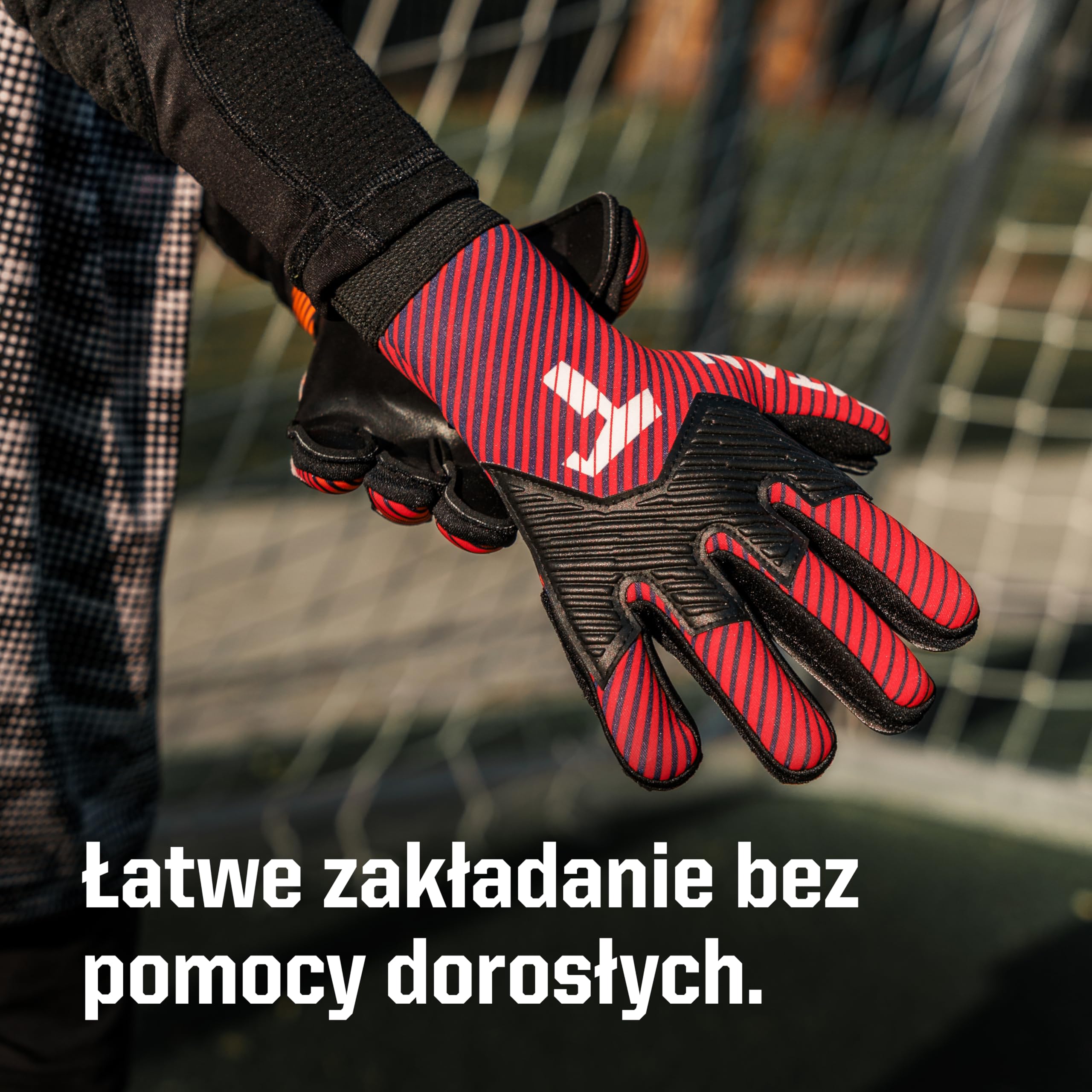T1TAN Hobby AROX dziecięce rękawice bramkarskie, rozmiar 3-8, wiek 3-14 lat, czerwony, niebieski, zielony, żółty, rękawice bramkarskie dla chłopców, dziewcząt i nastolatków, rękawice bramkarskie