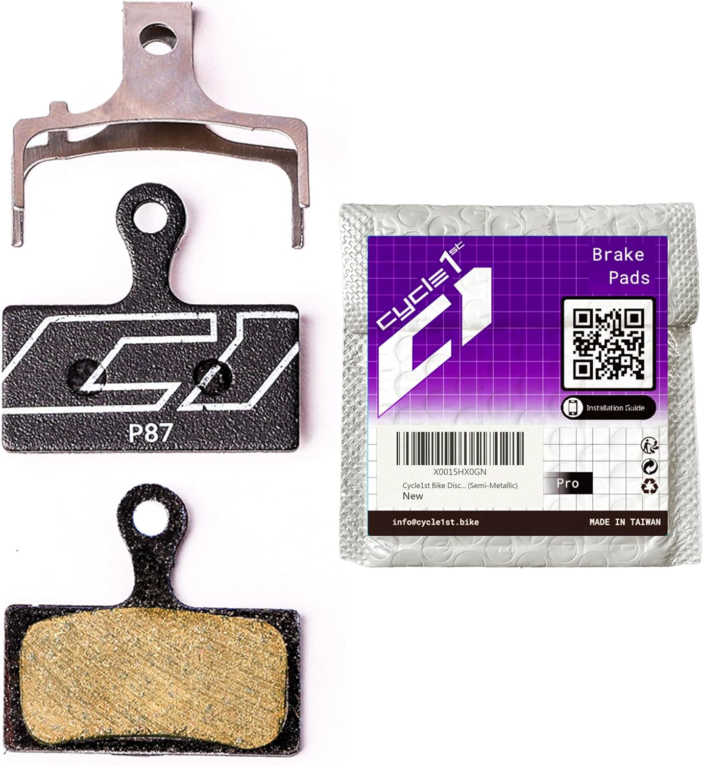Bike Disc Brake Pads Compatible with/Replacement for Shimano XTR XT SLX Deore Alfine FSA K-Force Afterburner Rever MCX1- Ultimate Braking Power for Road/Mountain Bikes 87