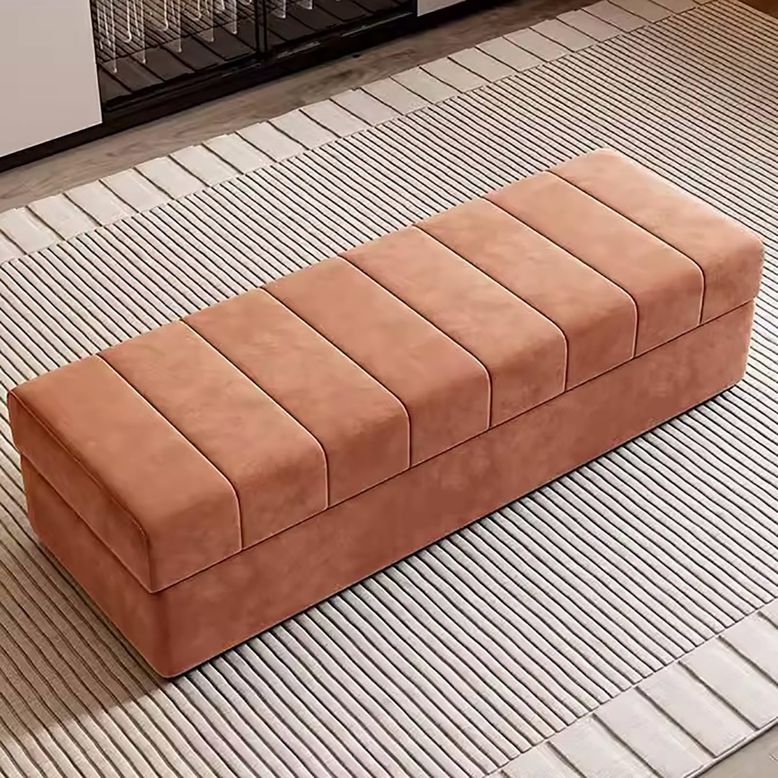 Banc de 130 cm idéal pour s'asseoir confortablement dans l'entrée